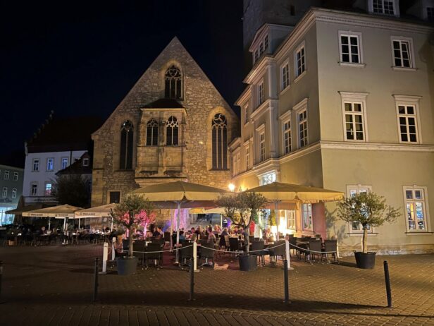Erfurter Wenigemarkt bei Nacht